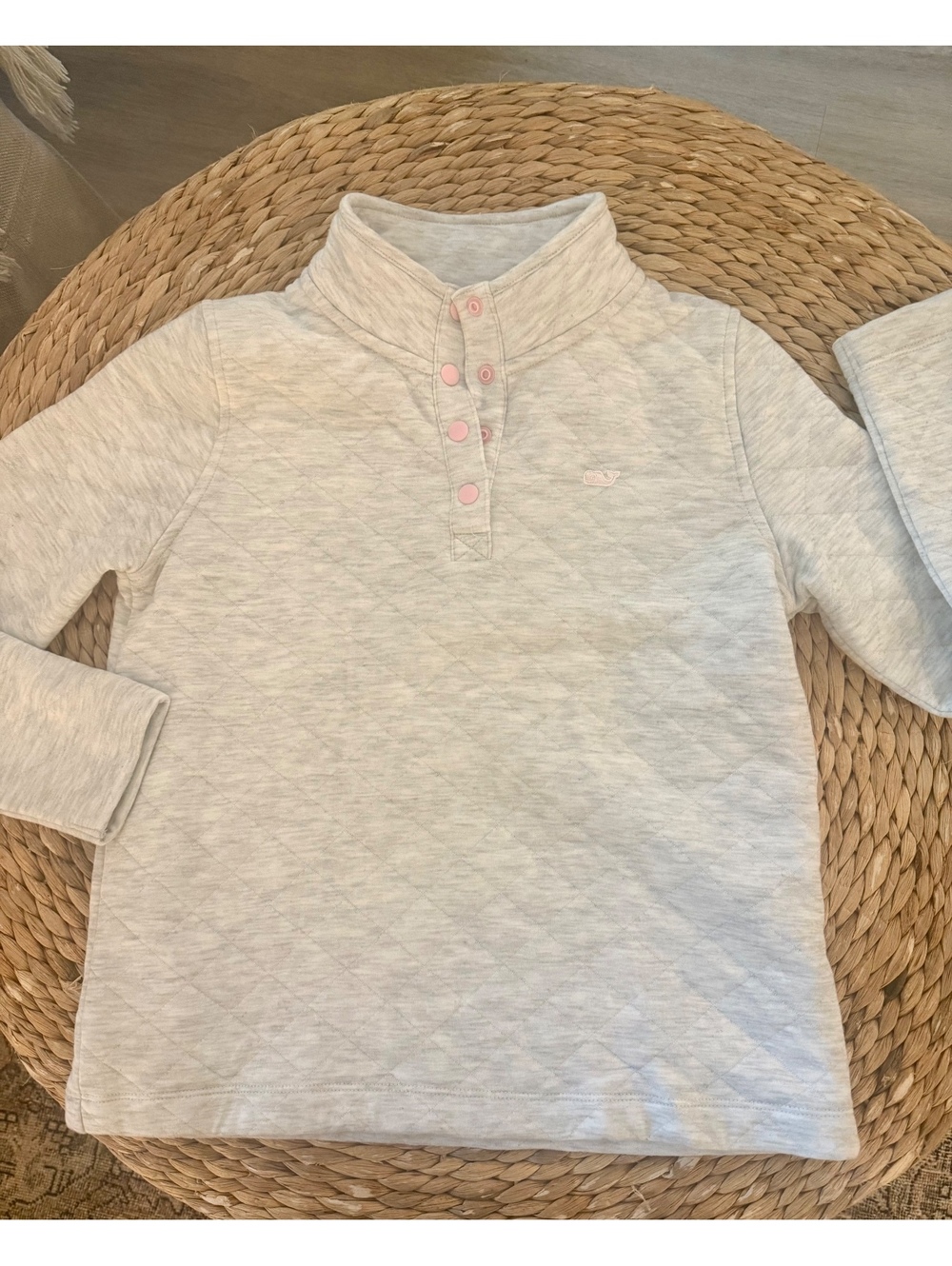 Vineyard Vines Girls Quilted Pullover Sz 10-12 EUC